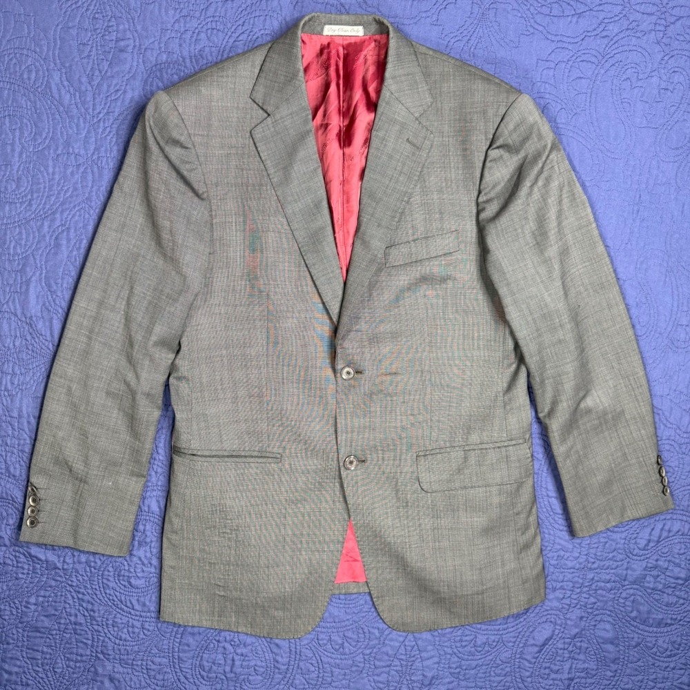 Avenza Tailor Made Grey Italian Wool Blazer Sport Coat Lanificio Filarte Read